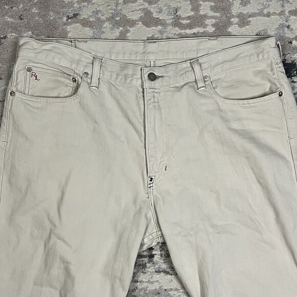 Polo Ralph Lauren Jeans Mens Beige Denim Pants 867 Classic Fit Casual 38x30 2012 - Picture 9 of 13